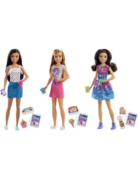 Mattel Barbie Babysitter, Skipper e i suoi Amici con Telefonino e Biberon, Assortimento, FHY89