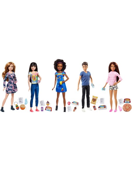 Mattel Barbie Babysitter, Skipper e i suoi Amici con Telefonino e Biberon, Assortimento, FHY89
