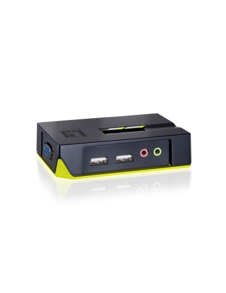 LevelOne KVM-0221 switch per keyboard-video-mouse (kvm) Nero, Verde