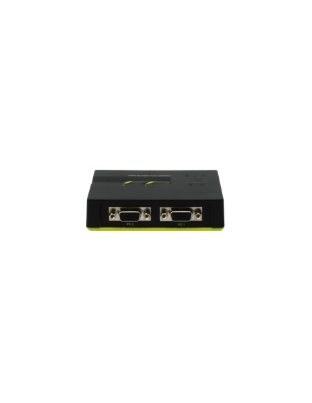 LevelOne KVM-0221 switch per keyboard-video-mouse (kvm) Nero, Verde