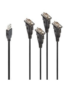 Lindy 42675 cavo seriale Nero 0,94 m USB tipo A DB-9