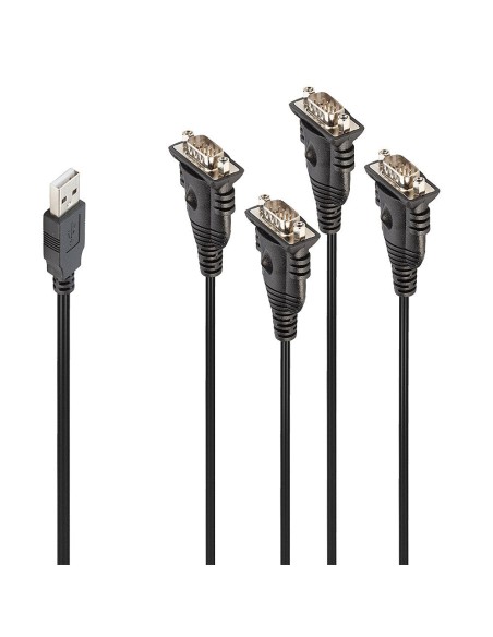 Lindy 42675 cavo seriale Nero 0,94 m USB tipo A DB-9