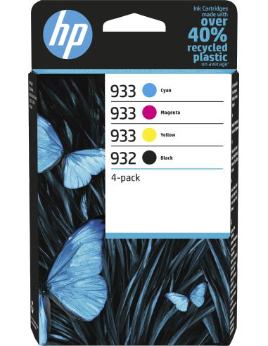 HP Confezione da 4 inchiostri originali 932 933 nero, ciano, magenta, giallo