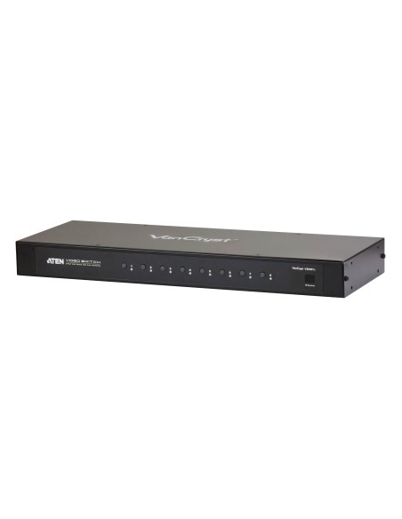 ATEN VS0801A switch per keyboard-video-mouse (kvm) Montaggio rack Nero