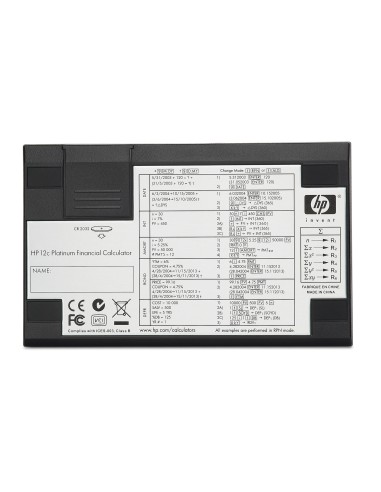 HP 12c calcolatrice Desktop Calcolatrice finanziaria Alluminio, Nero