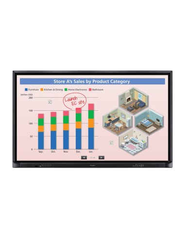 Sharp PN-70HC1E Pannello piatto per segnaletica digitale 177,8 cm (70") LCD 350 cd m² 4K Ultra HD Nero Touch screen