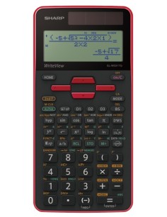 Sharp SH-ELW531TG calcolatrice Tasca Calcolatrice con display Nero, Rosso