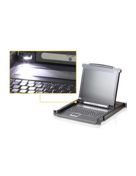 ATEN CL1000M-ATA-ITG switch per keyboard-video-mouse (kvm) Montaggio rack Nero