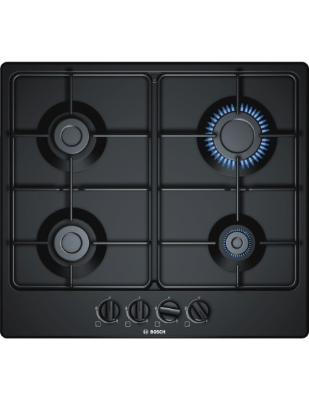 Bosch Serie 4 PGP6B6B80 piano cottura Nero Da incasso Gas 4 Fornello(i)