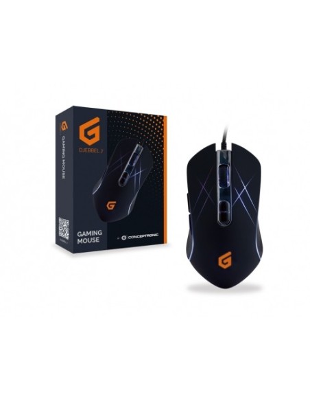 Conceptronic DJEBBEL 7 mouse USB tipo A Laser 3200 DPI