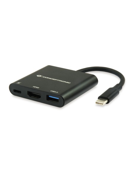 Conceptronic DONN01B hub di interfaccia USB 3.2 Gen 1 (3.1 Gen 1) Type-C 5000 Mbit s Nero