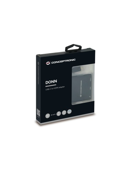 Conceptronic DONN01B hub di interfaccia USB 3.2 Gen 1 (3.1 Gen 1) Type-C 5000 Mbit s Nero