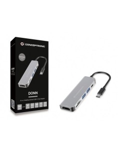 Conceptronic DONN02G hub di interfaccia USB 3.2 Gen 1 (3.1 Gen 1) Type-C 5000 Mbit s Alluminio 2