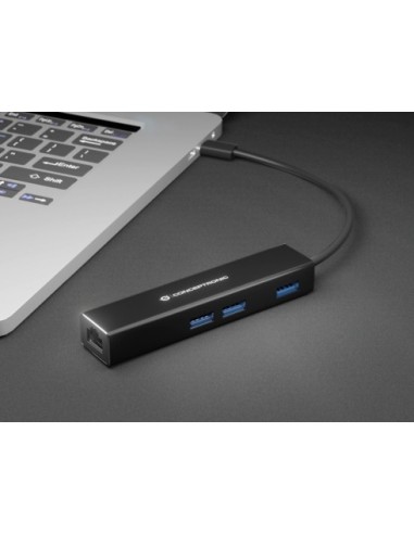 Conceptronic DONN07B hub di interfaccia USB 3.2 Gen 1 (3.1 Gen 1) Type-C 5000 Mbit s Nero