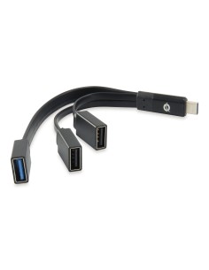 Conceptronic HUBBIES01B hub di interfaccia USB 3.2 Gen 2 (3.1 Gen 2) Type-C 5000 Mbit s Nero