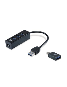 Conceptronic HUBBIES04B hub di interfaccia USB 3.2 Gen 1 (3.1 Gen 1) Type-A 5000 Mbit s Nero