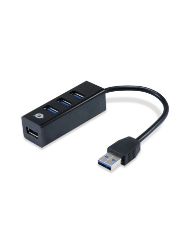 Conceptronic HUBBIES04B hub di interfaccia USB 3.2 Gen 1 (3.1 Gen 1) Type-A 5000 Mbit s Nero