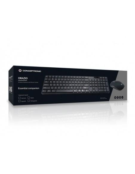 Conceptronic Orazio tastiera Mouse incluso RF Wireless QWERTY Italiano Nero