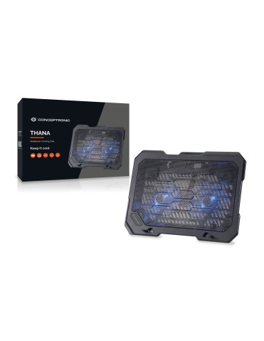 Conceptronic THANA01B base di raffreddamento per notebook 39,6 cm (15.6") Nero