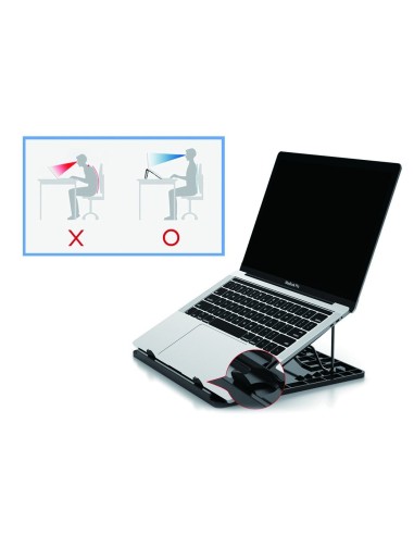 Conceptronic ERGO Laptop Cooling Stand Supporto per computer portatile Nero 39,6 cm (15.6")