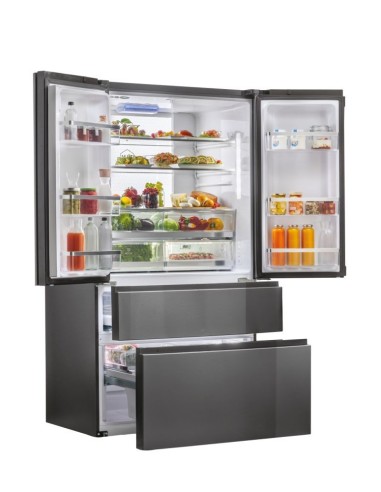 Haier FD 100 Serie 7 HB26FSNAAA frigorifero side-by-side Libera installazione 750 L E Nero