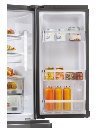 Haier FD 100 Serie 7 HB26FSNAAA frigorifero side-by-side Libera installazione 750 L E Nero