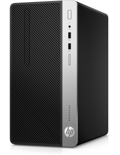 HP ProDesk 400 G6 i3-9100 Micro Tower Intel® Core™ i3 8 GB DDR4-SDRAM 256 GB SSD Windows 10 Pro PC Nero 2