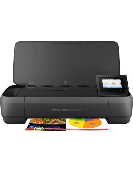 HP OfficeJet Stampante All-in-One portatile 250, Stampa, copia, scansione, ADF da 10 fogli