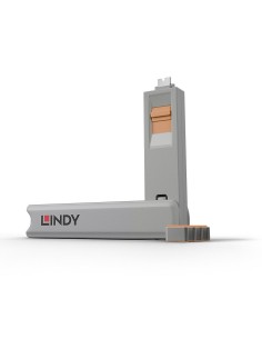 Lindy 40428 clip sicura Chiave bloccaporta USB tipo-C Grigio, Arancione 4 pz