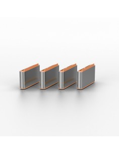Lindy 40428 clip sicura Chiave bloccaporta USB tipo-C Grigio, Arancione 4 pz 2