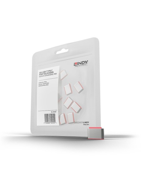 Lindy 40437 clip sicura USB tipo-C Rosa 10 pz