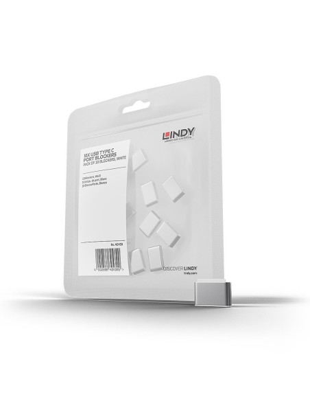 Lindy 40439 clip sicura USB tipo-C Bianco 10 pz