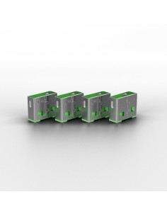 Lindy 40451 clip sicura Bloccaporte + chiave USB tipo A Verde Acrilonitrile butadiene stirene (ABS) 5 pz 2