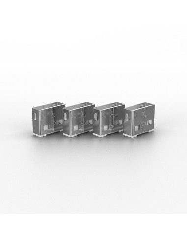 Lindy 40464 clip sicura Bloccaporte USB tipo A Bianco Acrilonitrile butadiene stirene (ABS) 10 pz