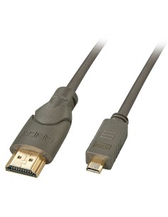 Lindy 41353 cavo HDMI 2 m HDMI tipo A (Standard) HDMI tipo D (Micro) Nero, Oro