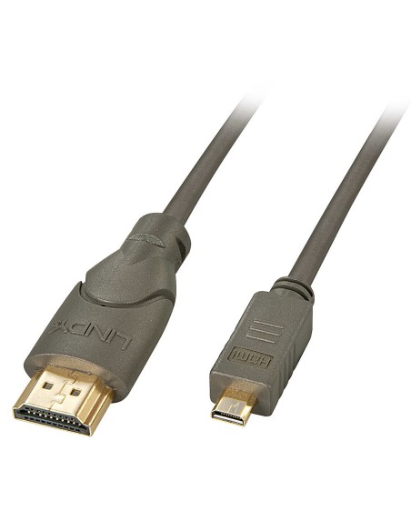 Lindy 41353 cavo HDMI 2 m HDMI tipo A (Standard) HDMI tipo D (Micro) Nero, Oro