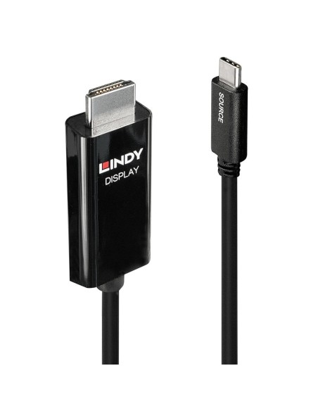 Lindy 43262 cavo e adattatore video 2 m USB tipo-C HDMI tipo A (Standard) Nero
