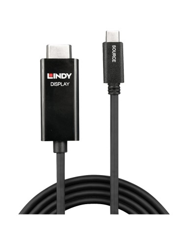 Lindy 43262 cavo e adattatore video 2 m USB tipo-C HDMI tipo A (Standard) Nero