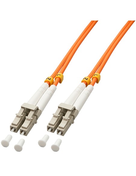 Lindy 46482 cavo a fibre ottiche 3 m LC OM2 Grigio, Arancione, Bianco