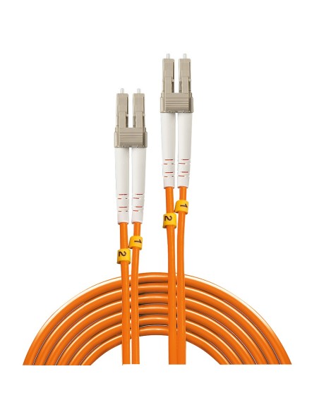 Lindy 46482 cavo a fibre ottiche 3 m LC OM2 Grigio, Arancione, Bianco