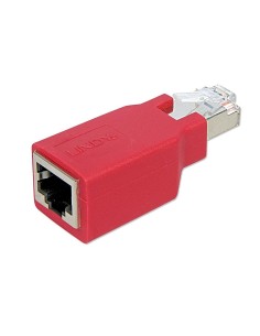 Lindy 60194 adattatore per inversione del genere dei cavi RJ-45 F RJ-45 M Rosso