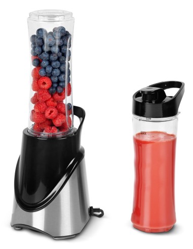 MEDION MD16044 0,5 L Frullatore da tavolo 300 W Nero, Acciaio inossidabile