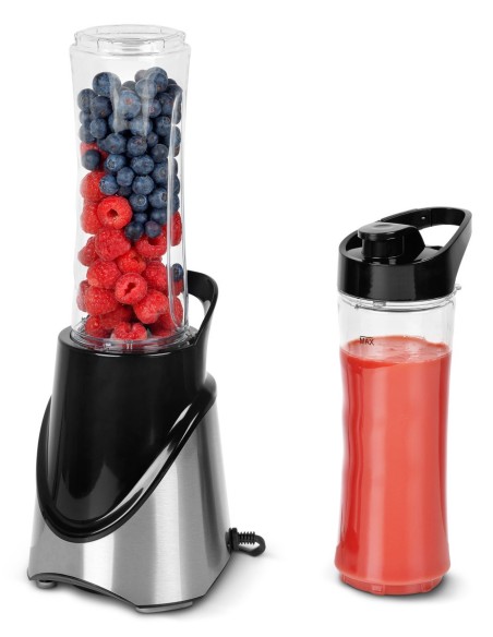 MEDION MD16044 0,5 L Frullatore da tavolo 300 W Nero, Acciaio inossidabile