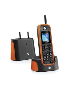 Motorola O201 Telefono DECT Identificatore di chiamata Nero, Arancione