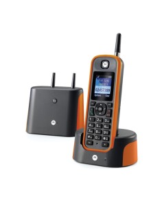 Motorola O201 Telefono DECT Identificatore di chiamata Nero, Arancione 2