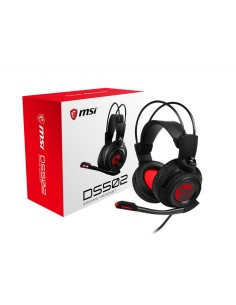 MSI DS502 Auricolare Cablato A Padiglione Giocare Nero, Rosso