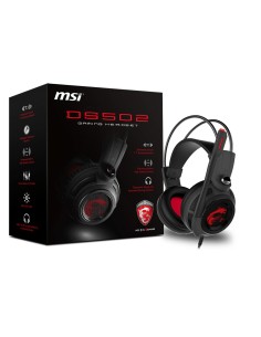 MSI DS502 Auricolare Cablato A Padiglione Giocare Nero, Rosso 2