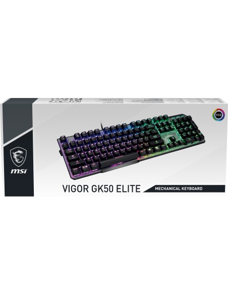 MSI VIGOR-GK50-ELIT tastiera USB QWERTY Inglese britannico Alluminio, Nero