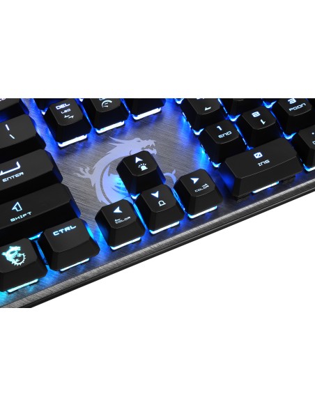 MSI VIGOR-GK50-ELIT tastiera USB QWERTY Inglese britannico Alluminio, Nero