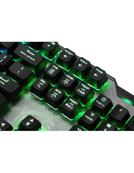 MSI VIGOR-GK50-ELIT tastiera USB QWERTY Inglese britannico Alluminio, Nero